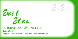 emil eles business card